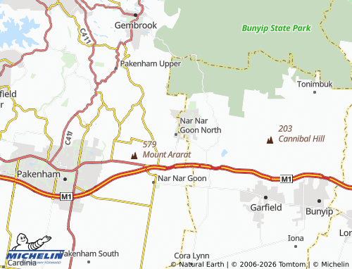 Mapa MICHELIN Nar Nar Goon North - ViaMichelin