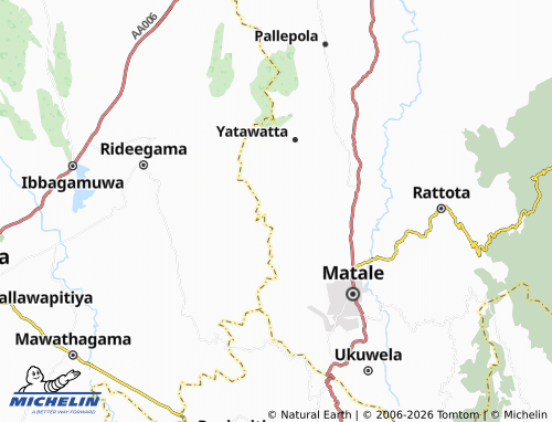 MICHELIN Mathalapitiya South map - ViaMichelin