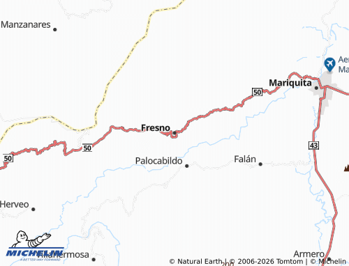 MICHELIN-Landkarte Fresno - ViaMichelin