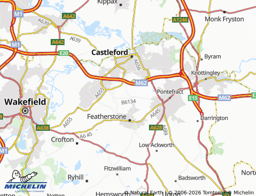 Carte MICHELIN North Featherstone - ViaMichelin