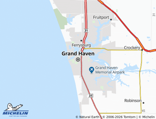 Kaart MICHELIN Grand Haven - ViaMichelin