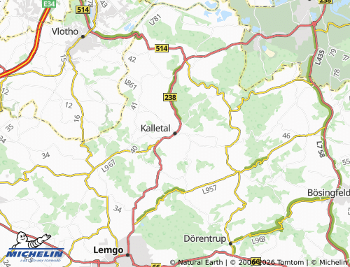 MICHELIN Kalletal map - ViaMichelin