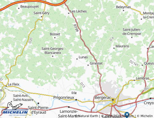 MICHELIN Lunas map - ViaMichelin