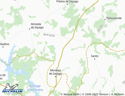 MICHELIN Alfaraz de Sayago map - ViaMichelin