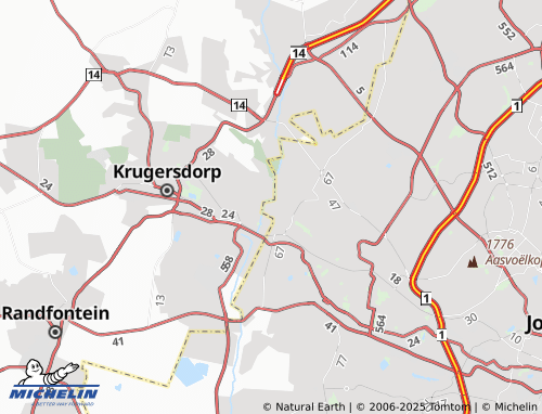 Kaart MICHELIN Roodekrans Extension 2 - ViaMichelin