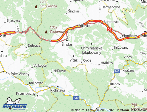 MICHELIN Víťaz map - ViaMichelin