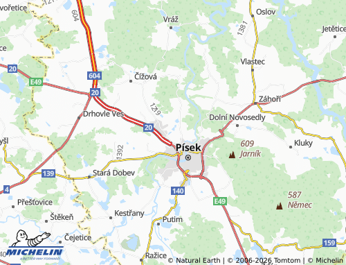 Kaart MICHELIN Purkratice - ViaMichelin