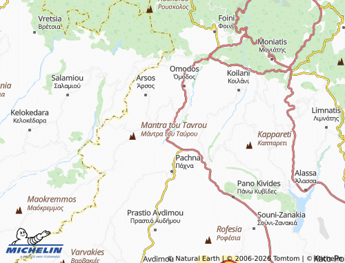 MICHELIN Kissousa map - ViaMichelin
