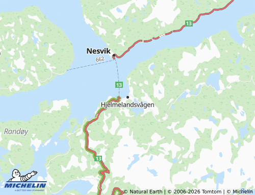 MICHELIN Hjelmelandsvågen map - ViaMichelin