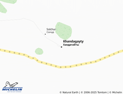 MICHELIN Khandagayty map - ViaMichelin