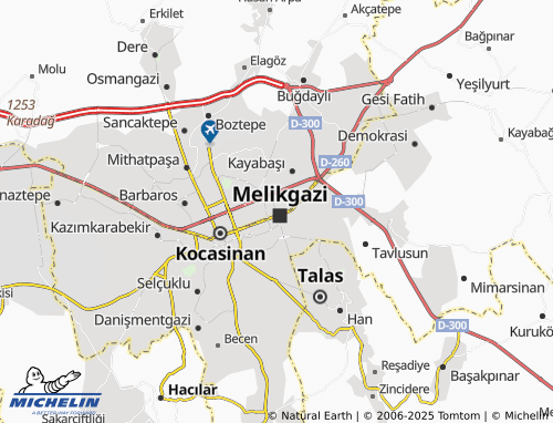 MICHELIN Erciyesevler map - ViaMichelin