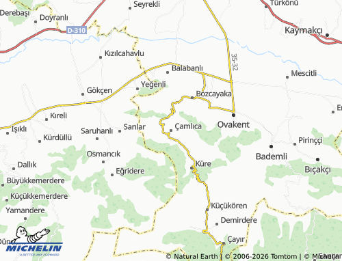 MICHELIN Çamlıca map - ViaMichelin