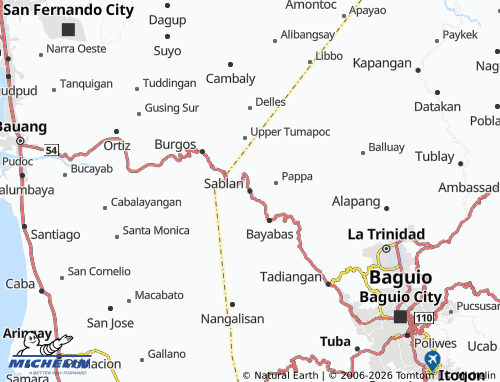 Mappa MICHELIN Sablan - ViaMichelin