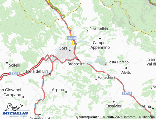 Mappa MICHELIN Broccostella - ViaMichelin