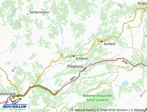 MICHELIN Sovana map - ViaMichelin
