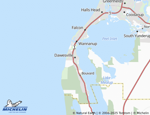 MICHELIN Dawesville map - ViaMichelin