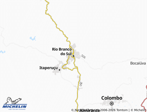 Mappa MICHELIN Rio Branco do Sul - ViaMichelin