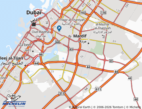 MICHELIN Nadd Al Hamar map - ViaMichelin