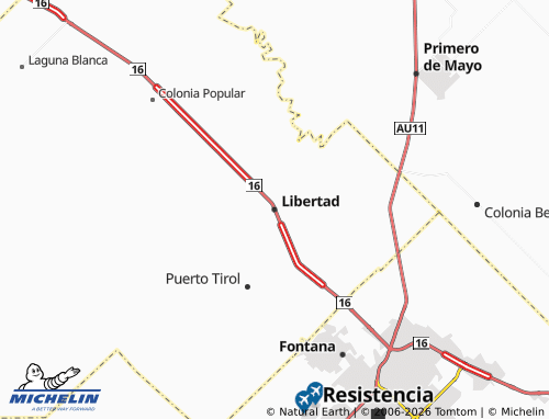 MICHELIN Libertad map - ViaMichelin