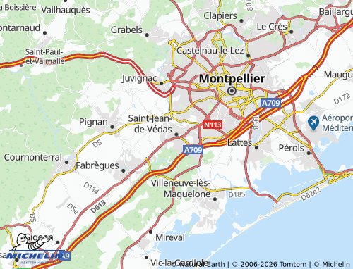 Mapa MICHELIN Saint-Jean-de-Védas - ViaMichelin