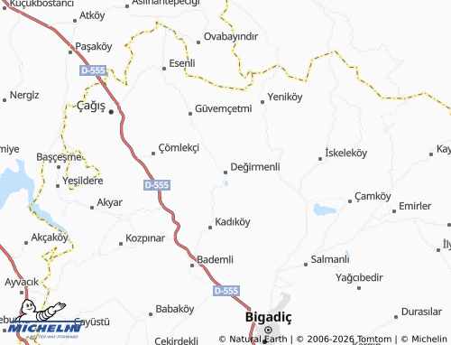 MICHELIN Değirmenli map - ViaMichelin