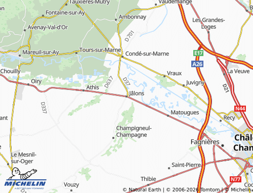 MICHELIN Jâlons map - ViaMichelin
