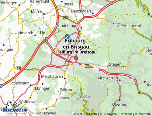MICHELIN Freiburg im Breisgau map - ViaMichelin
