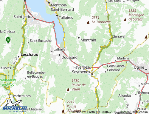 MICHELIN Mont Bogon map - ViaMichelin
