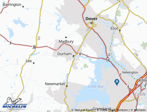 Mapa MICHELIN Durham - ViaMichelin
