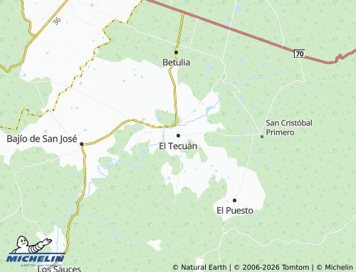 Carte MICHELIN El Tecuán - ViaMichelin