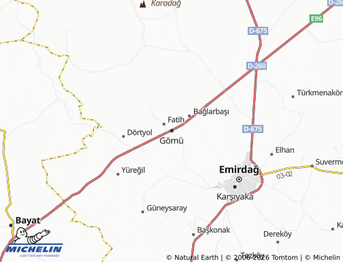 Mappa MICHELIN Gömü - ViaMichelin