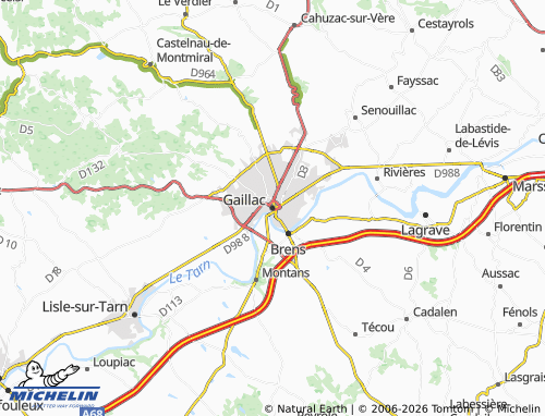 Mapa MICHELIN Gaillac - ViaMichelin