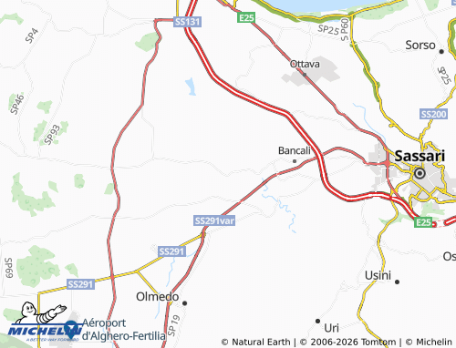 Carte MICHELIN Saccheddu - ViaMichelin