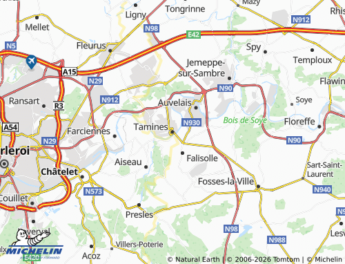 MICHELIN Tamines map - ViaMichelin