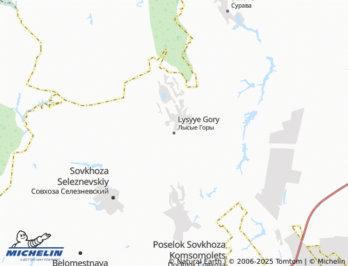 MICHELIN Lysyye Gory map - ViaMichelin