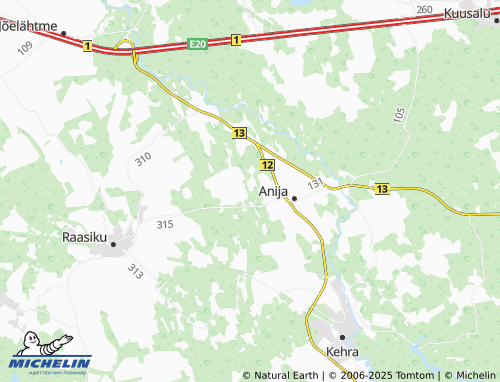 MICHELIN Aavere map - ViaMichelin