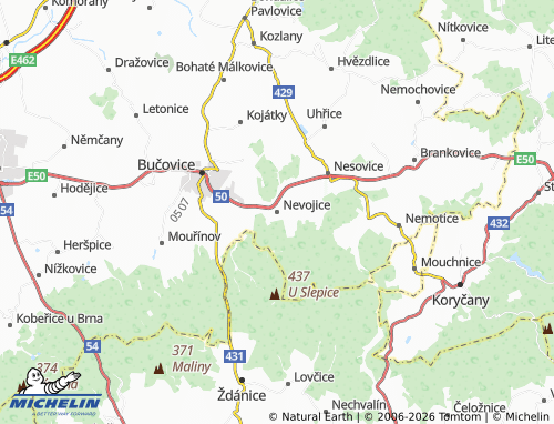 Mappa MICHELIN Nevojice - ViaMichelin