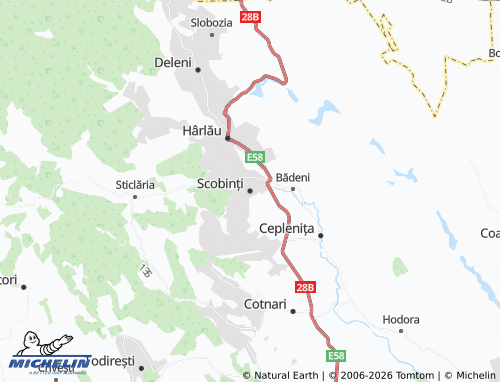 Mapa MICHELIN Scobinți - ViaMichelin