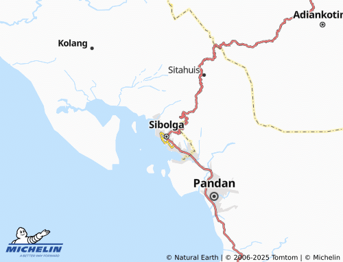 MICHELIN Sibolga Utara map - ViaMichelin