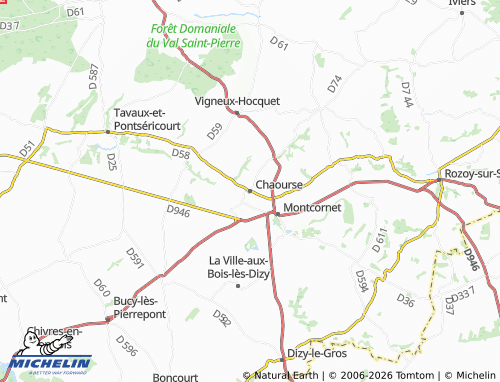 Carte MICHELIN Chaourse - ViaMichelin
