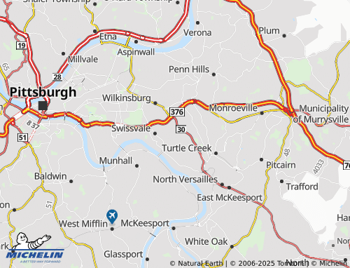 Mapa MICHELIN Braddock Hills - ViaMichelin