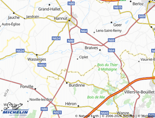 Mappa MICHELIN Ciplet - ViaMichelin