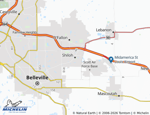 Mappa MICHELIN Shiloh - ViaMichelin