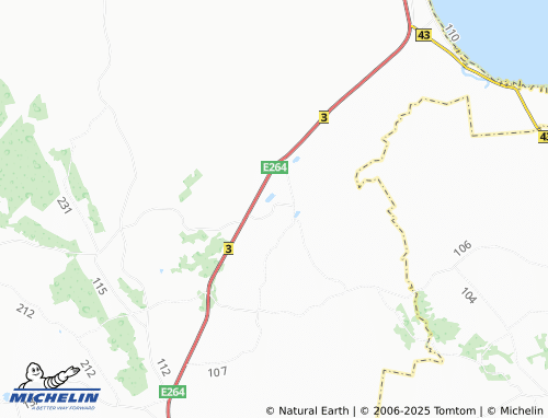 MICHELIN Koseveski map - ViaMichelin