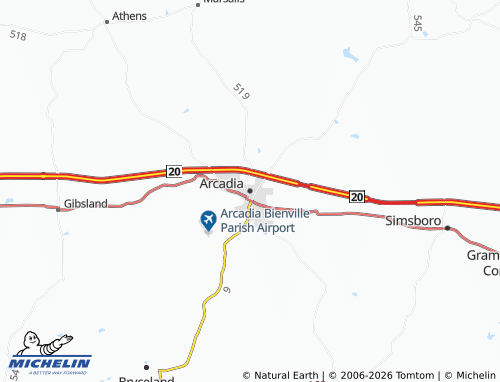 Carte MICHELIN Arcadia - ViaMichelin