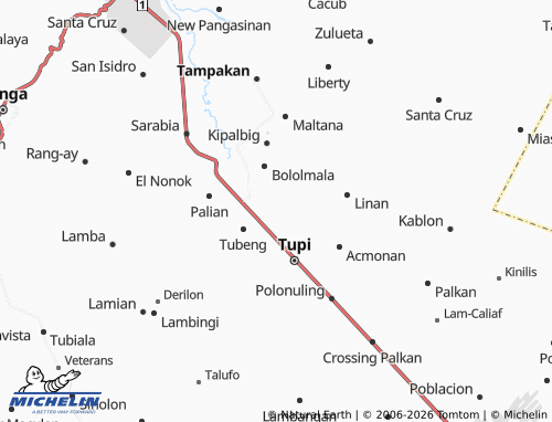 MICHELIN Crossing Rubber map - ViaMichelin