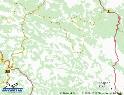 Mapa MICHELIN Makovište - ViaMichelin