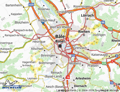 Carte MICHELIN Bâle - ViaMichelin