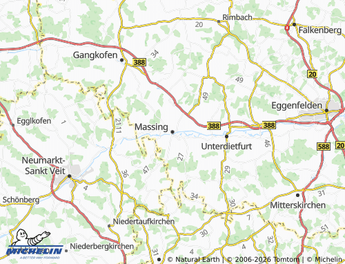 Mapa MICHELIN Massing - ViaMichelin