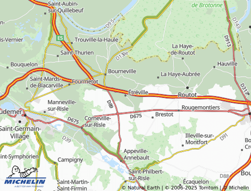 MICHELIN Étréville map - ViaMichelin
